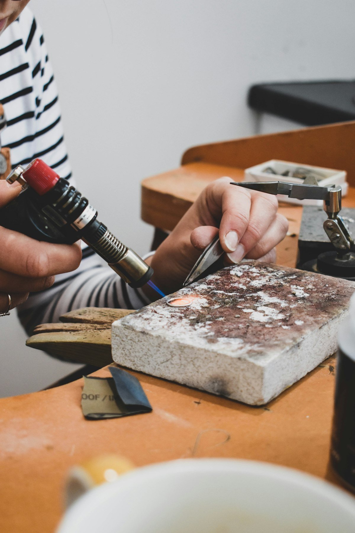 Jeweller at the bench